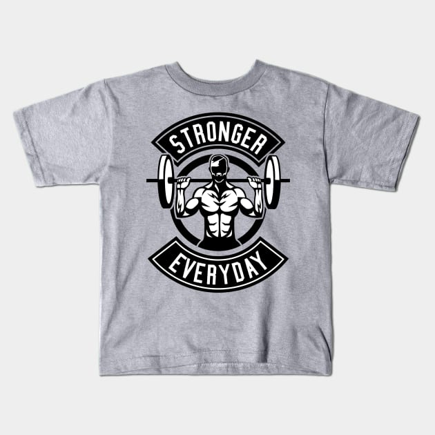 Stronger everyday Kids T-Shirt by patricks_workout